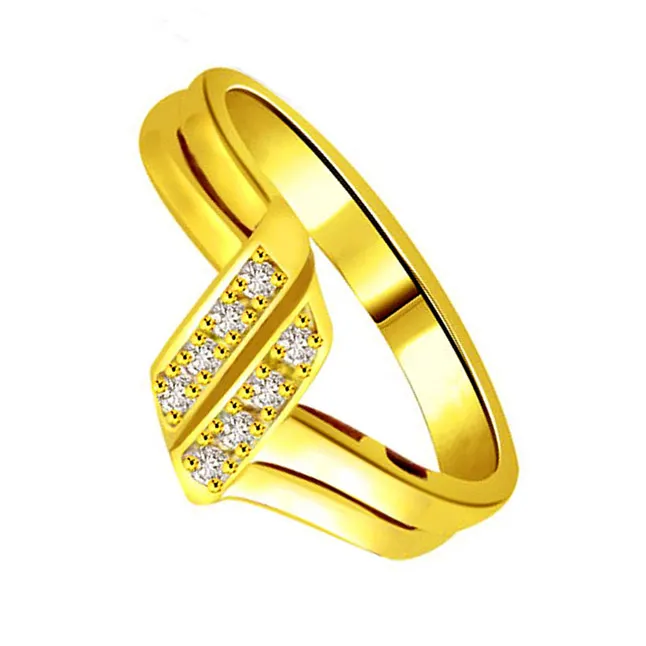 Classic Real Diamond Gold Ring (SDR767)