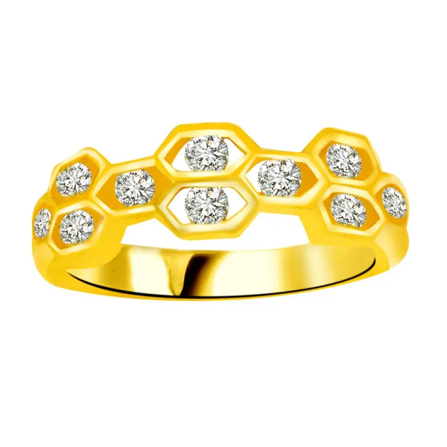Pretty Real Diamond Gold Ring (SDR768)