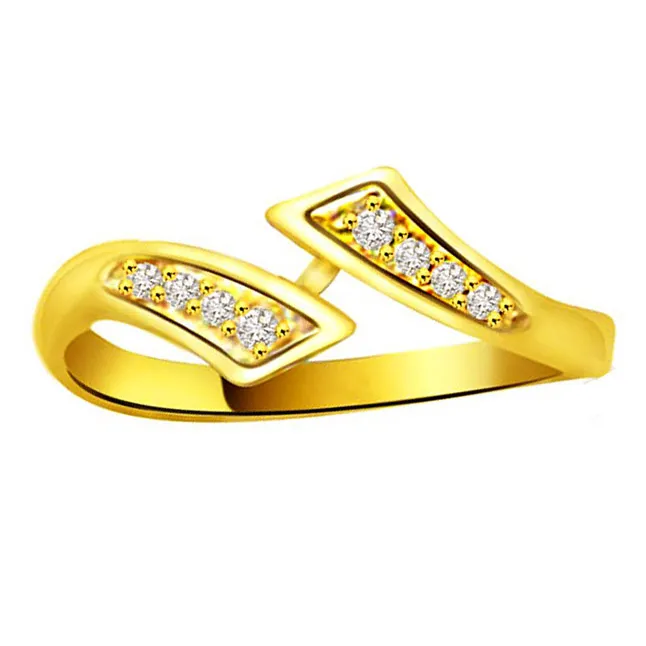 Trendy Real Diamond Gold Ring (SDR769)