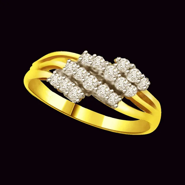 Shimmer Real Diamond Gold Ring (SDR775)