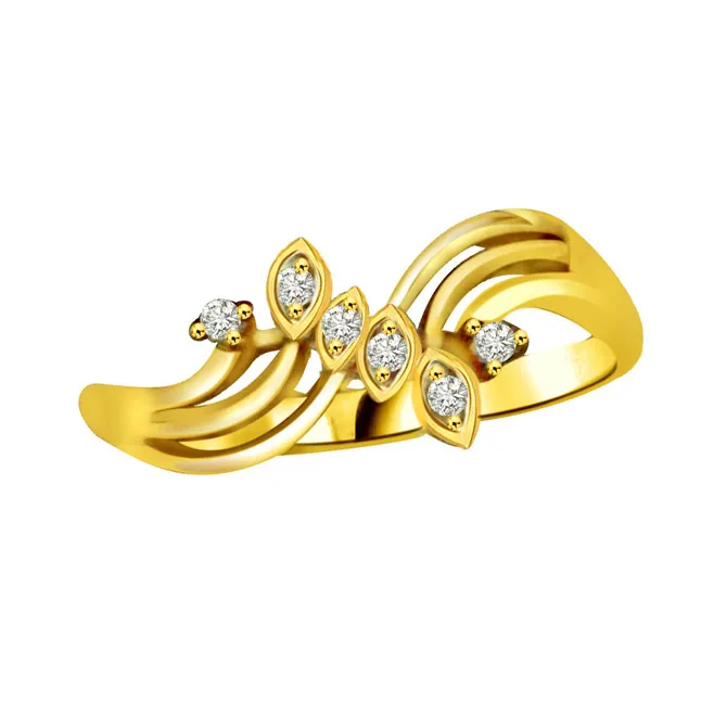 Classic Real Diamond Gold Ring (SDR777)