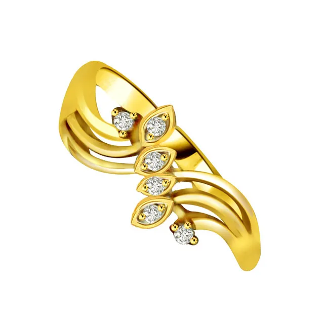 Classic Real Diamond Gold Ring (SDR777)