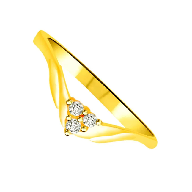 Pretty Real Diamond Gold Ring (SDR779)