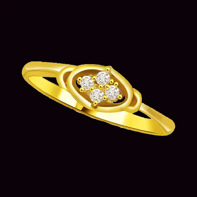 Shimmer Real Diamond Gold Ring (SDR780)