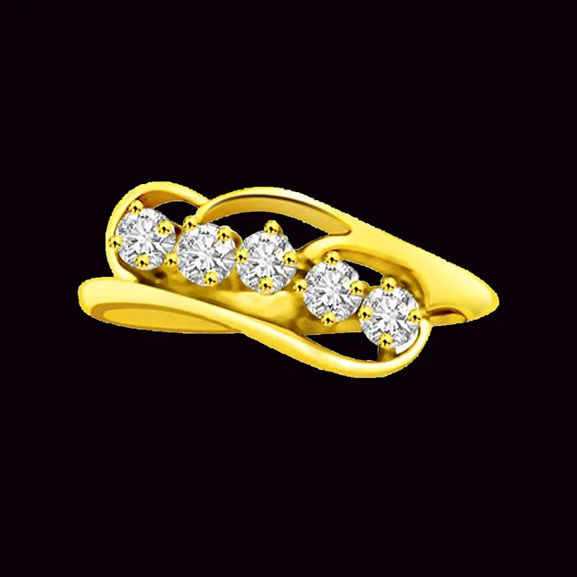 Elegant Real Diamond Gold Ring (SDR786)