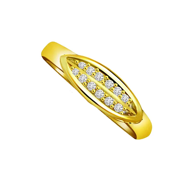 Trendy Real Diamond Gold Ring (SDR787)