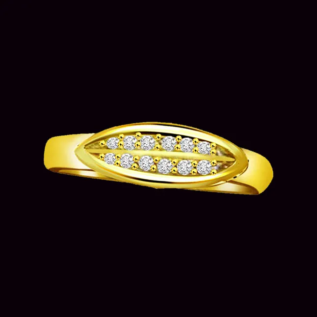 Trendy Real Diamond Gold Ring (SDR787)