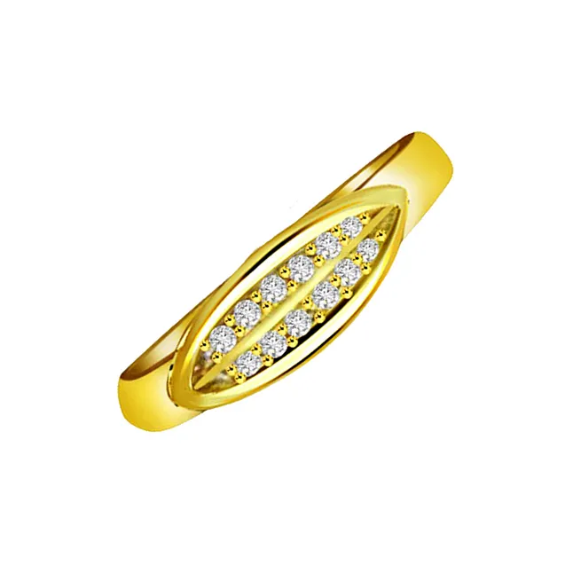 Trendy Real Diamond Gold Ring (SDR787)