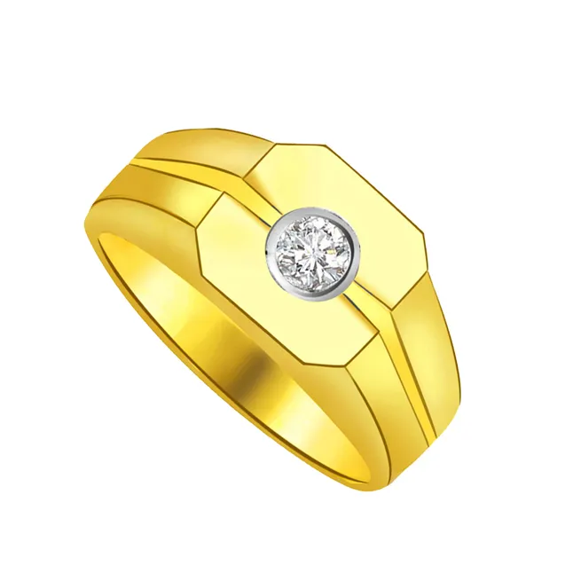 Solitaire Real Diamond Gold Ring (SDR789)