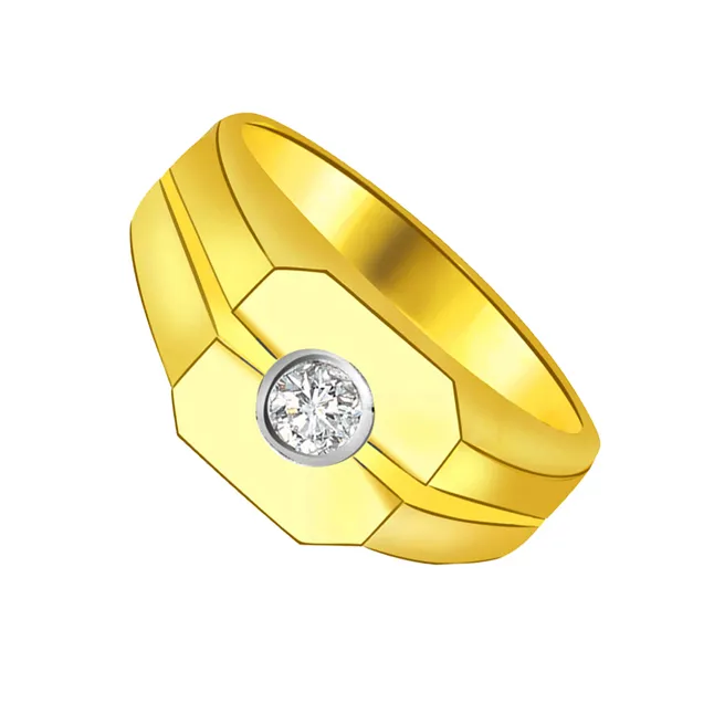Solitaire Real Diamond Gold Ring (SDR789)