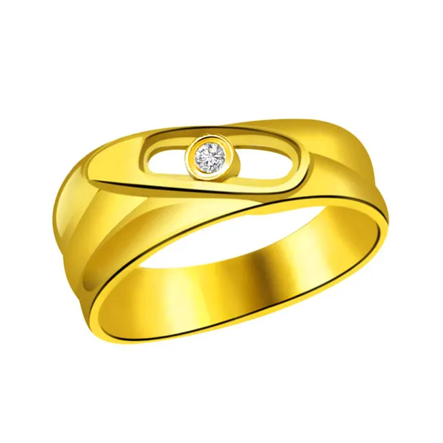 Solitaire Real Diamond Gold Ring (SDR797)