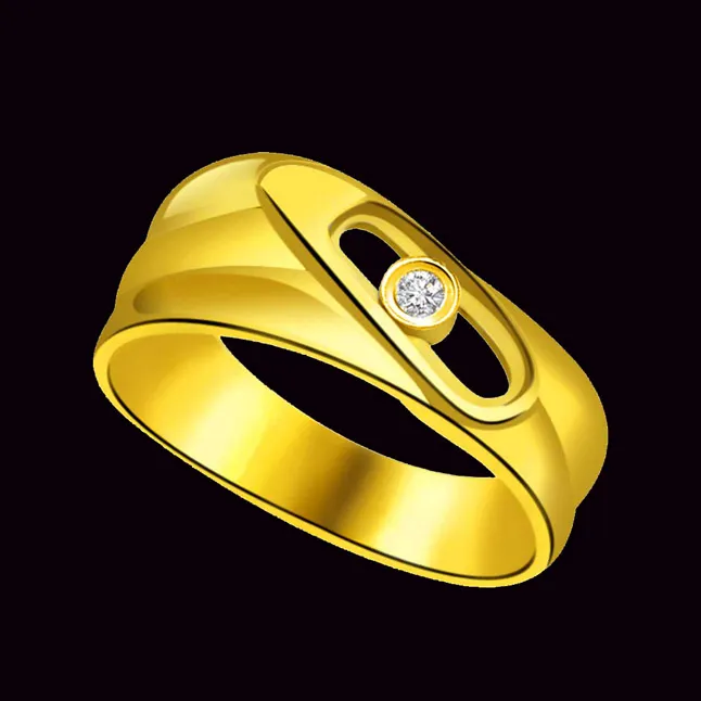 Solitaire Real Diamond Gold Ring (SDR797)