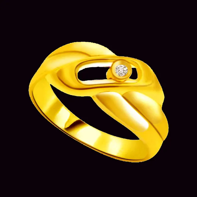 Solitaire Real Diamond Gold Ring (SDR798)