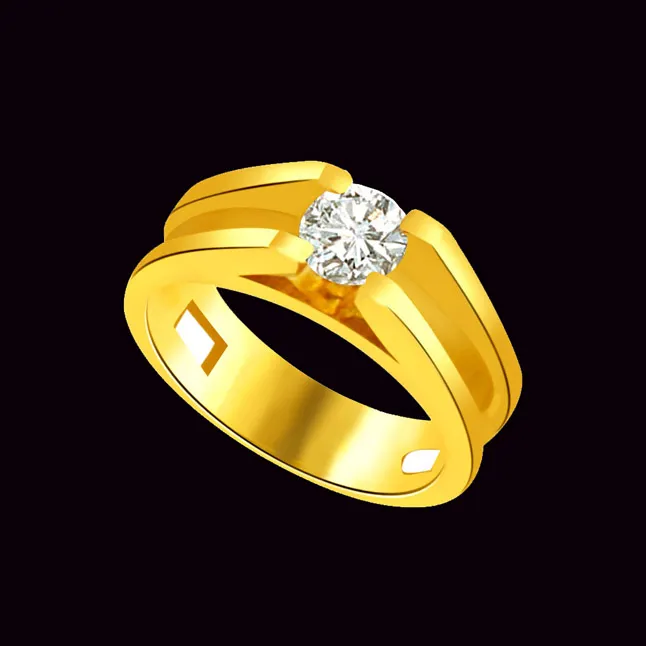 Solitaire Real Diamond Gold Ring (SDR803)