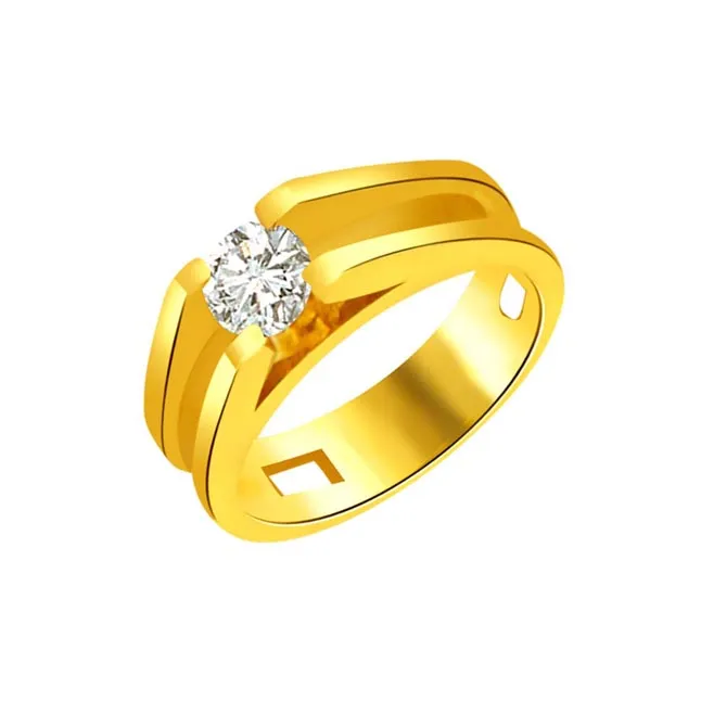 Solitaire Real Diamond Gold Ring (SDR803)