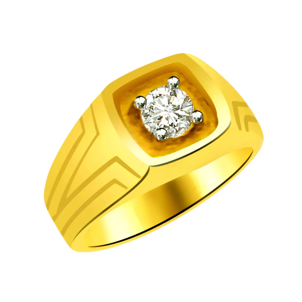 Solitaire Real Diamond Gold Ring (SDR807)