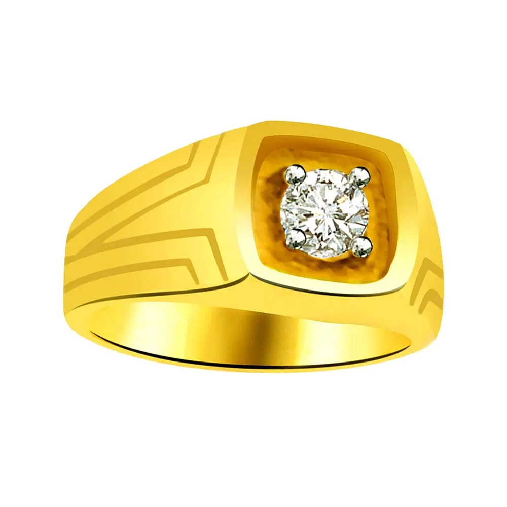 Solitaire Real Diamond Gold Ring (SDR807)