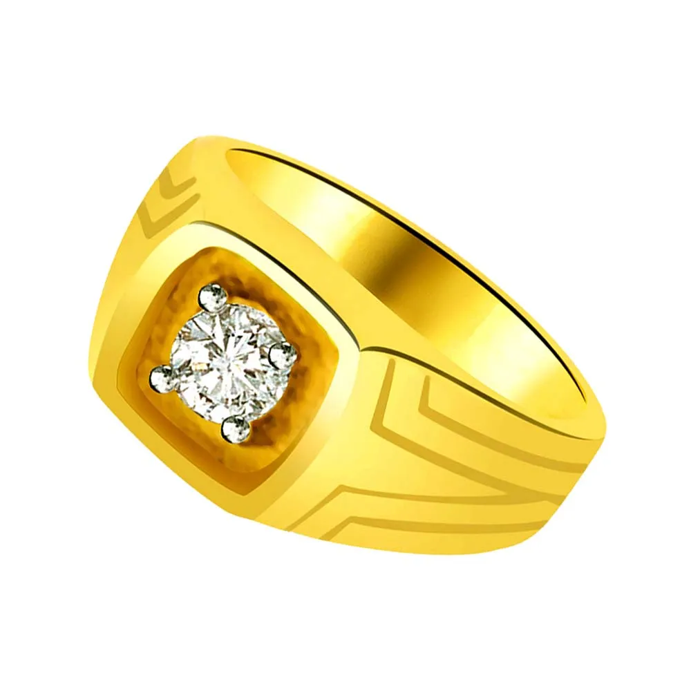 Solitaire Real Diamond Gold Ring (SDR807)