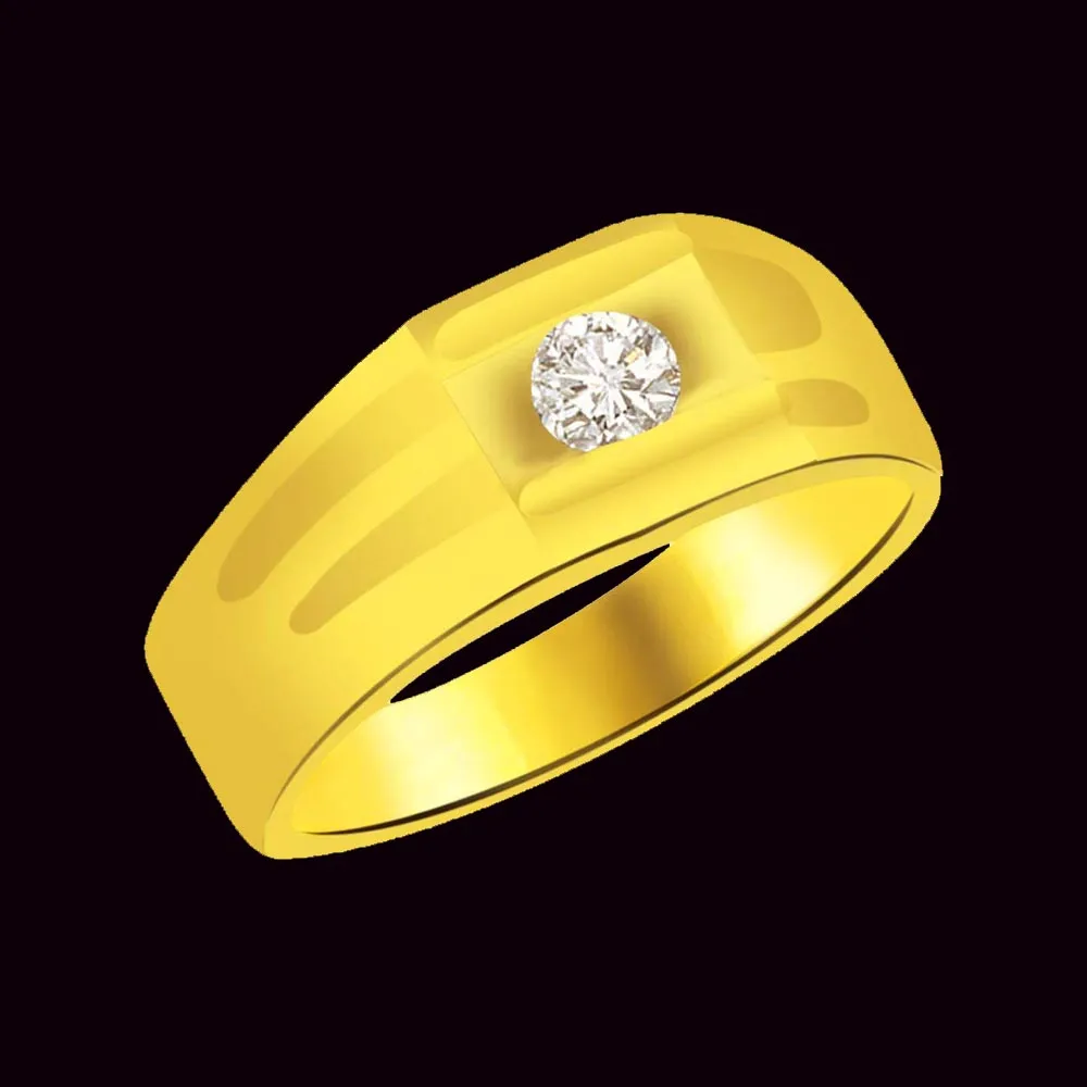 Solitaire Real Diamond Gold Ring (SDR811)