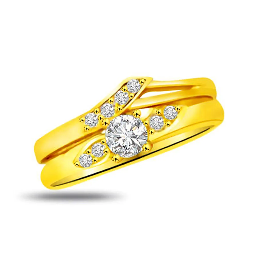 Classic Real Diamond Gold Ring (SDR818)