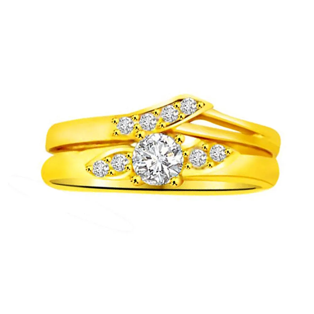 Classic Real Diamond Gold Ring (SDR818)