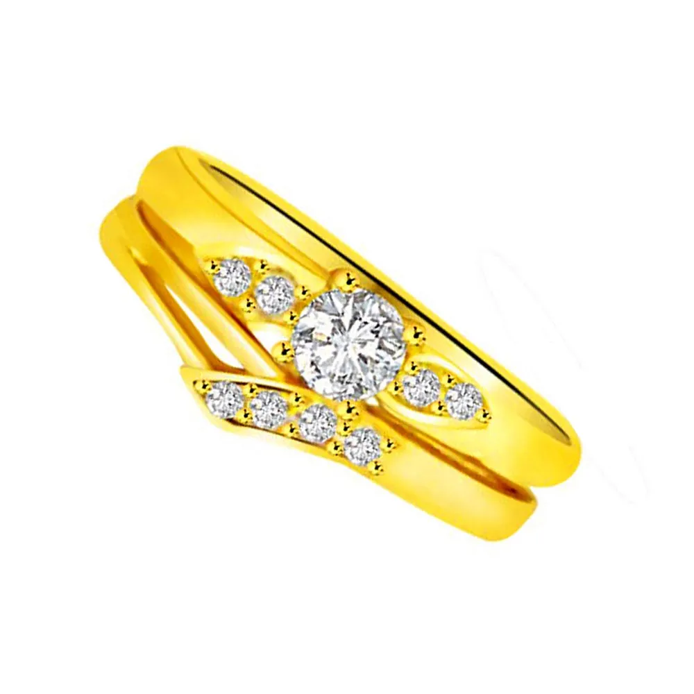 Classic Real Diamond Gold Ring (SDR818)