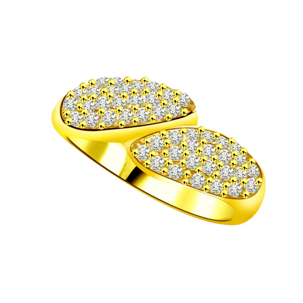 Shimmer Real Diamond Gold Ring (SDR821)