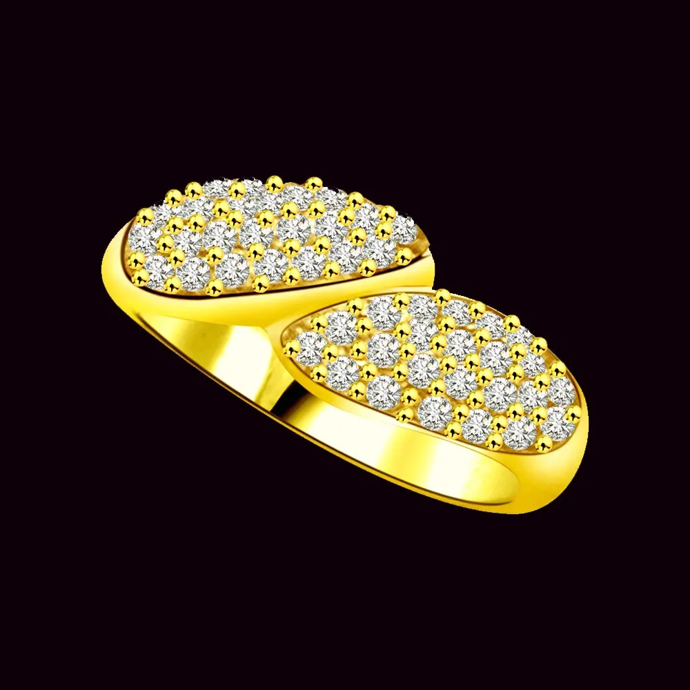 Shimmer Real Diamond Gold Ring (SDR821)