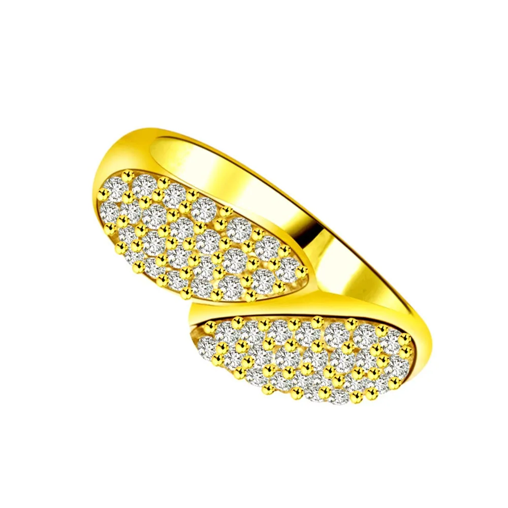 Shimmer Real Diamond Gold Ring (SDR821)