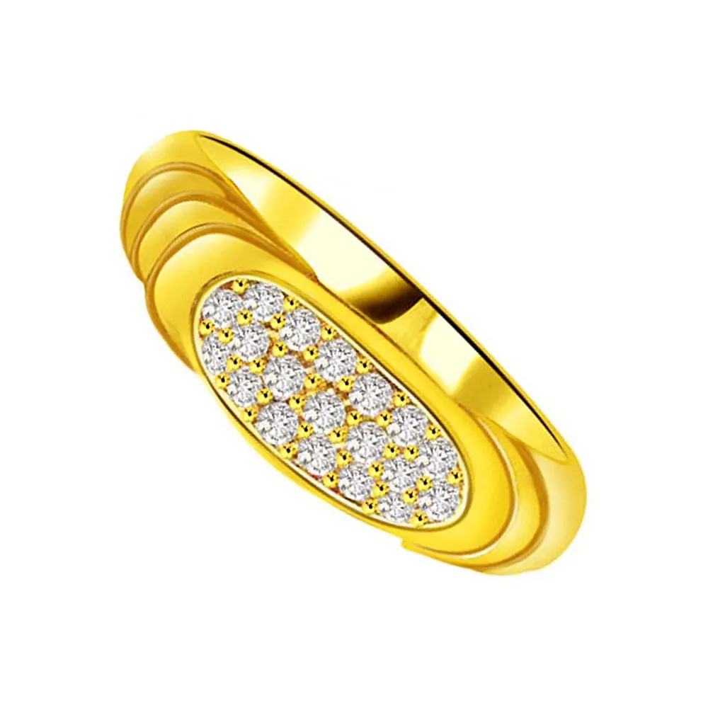 Pretty Real Diamond Gold Ring (SDR823)