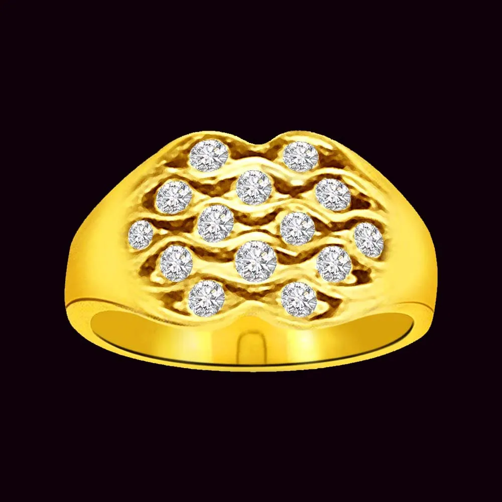 Shimmer Diamond Gold rings SDR828