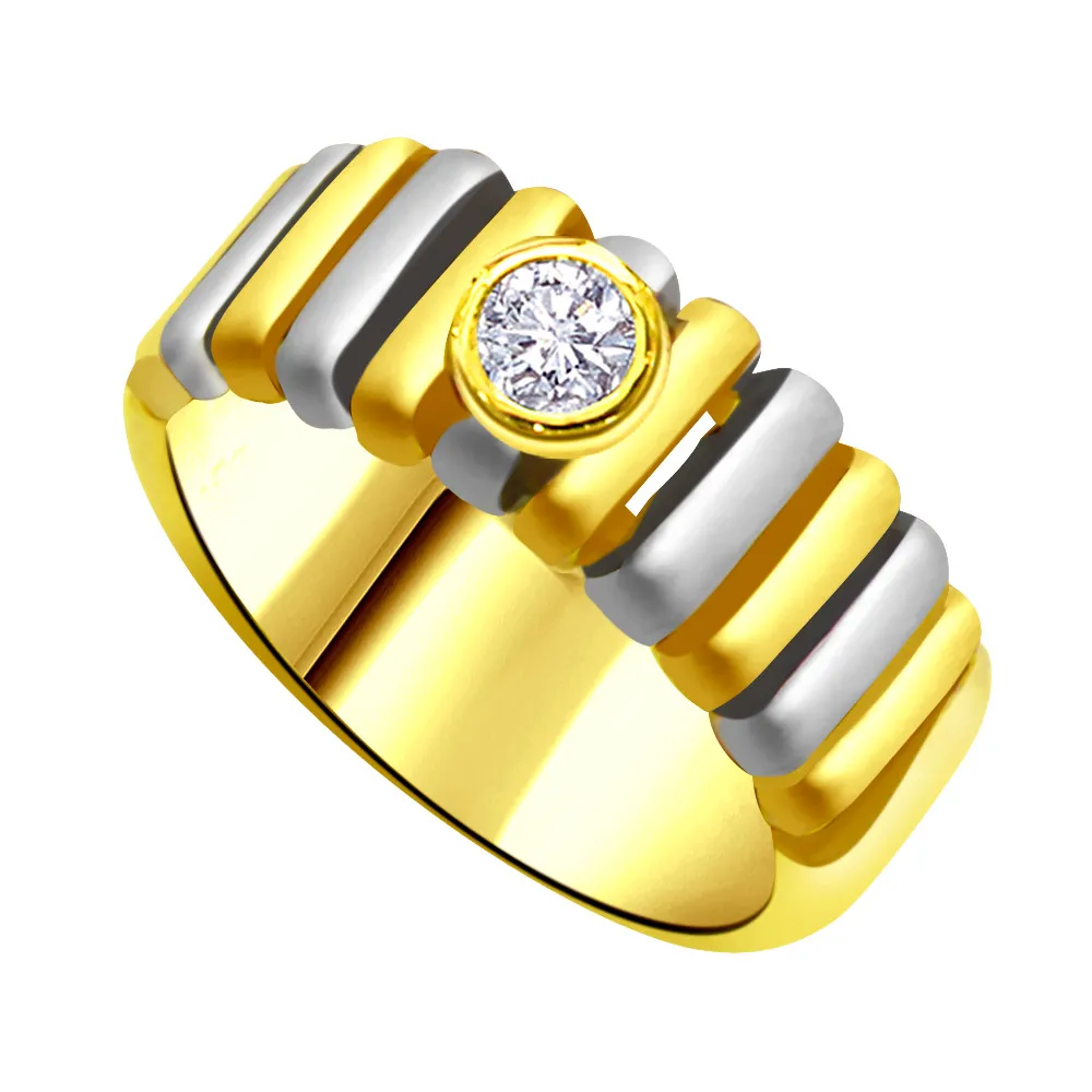 Solitaire Real Diamond Two-Tone Ring (SDR830)