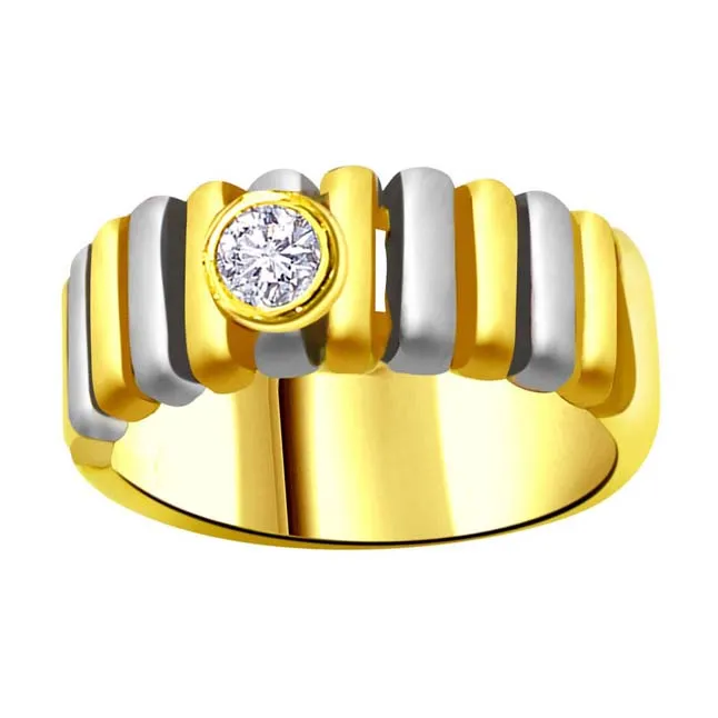 Solitaire Real Diamond Two-Tone Ring (SDR830)