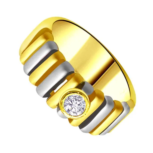 Solitaire Real Diamond Two-Tone Ring (SDR830)