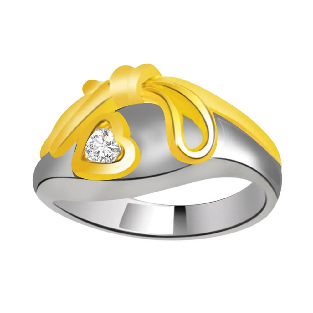 Real Diamond Heart Shape Gold Ring (SDR834)