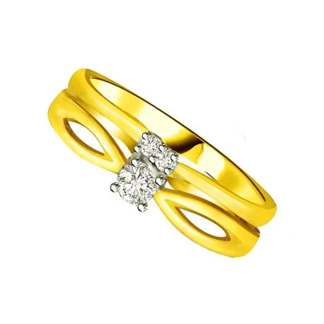 Trendy Real Diamond Gold Ring (SDR837)