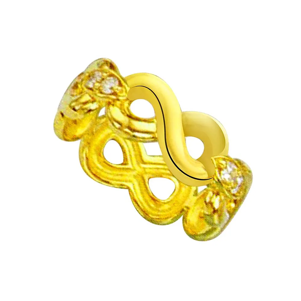 Shimmer Real Diamond Gold Ring (SDR839)