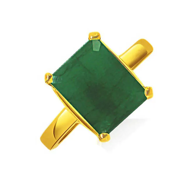 Lucid Luminous Emerald Solitaire Ring (SDR84)