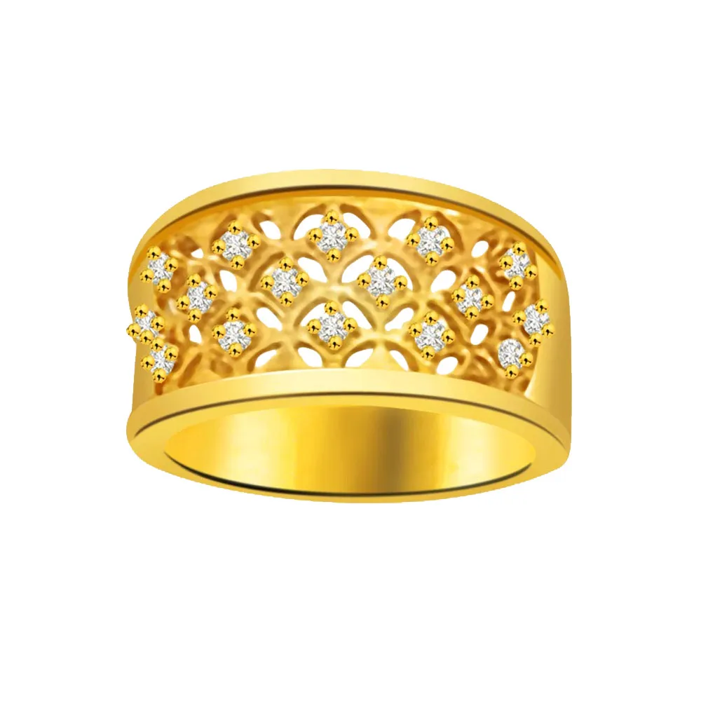 Pretty Real Diamond Gold Ring (SDR840)