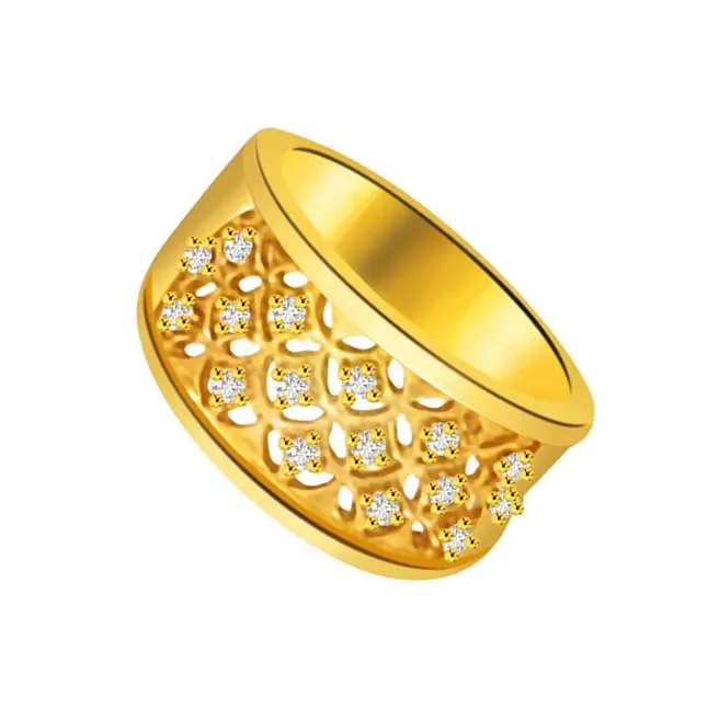 Pretty Real Diamond Gold Ring (SDR840)