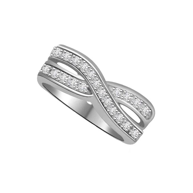 0.21cts Real Diamond White Gold Ring (SDR841)