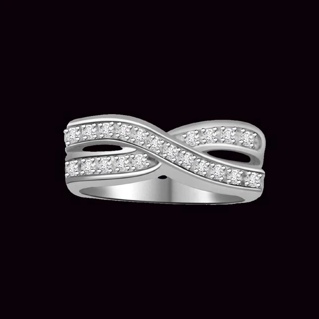0.21cts Real Diamond White Gold Ring (SDR841)