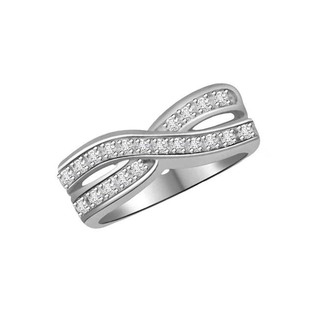 0.21cts Real Diamond White Gold Ring (SDR841)