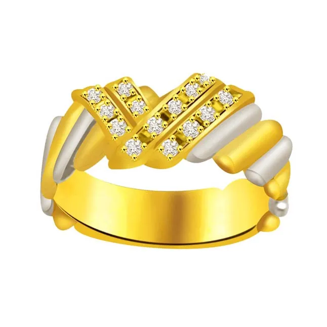 Trendy Real Diamond Gold Ring (SDR843)