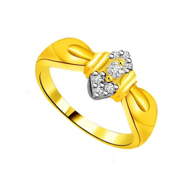 Shimmer Real Diamond Gold Ring (SDR847)