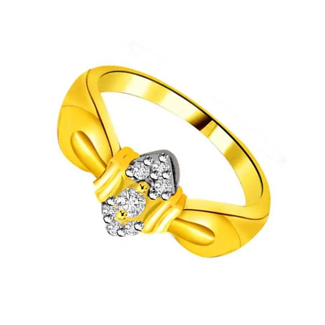 Shimmer Real Diamond Gold Ring (SDR847)