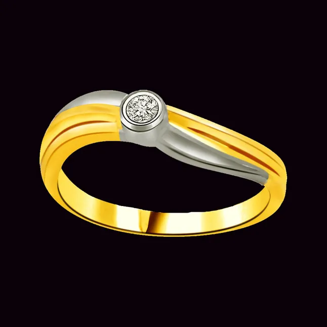Solitaire Real Diamond Two-Tone Ring (SDR848)