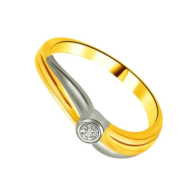 Solitaire Real Diamond Two-Tone Ring (SDR848)