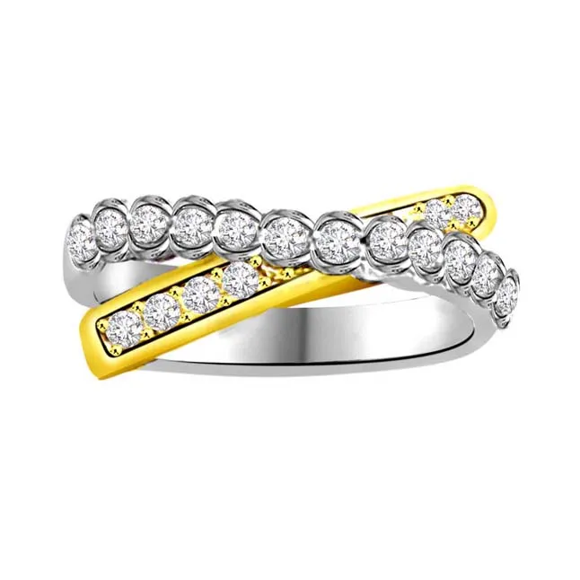 Trendy Real Diamond Gold Ring (SDR853)