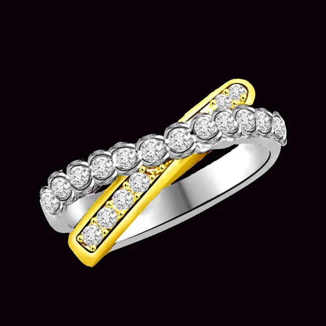 Trendy Real Diamond Gold Ring (SDR853)